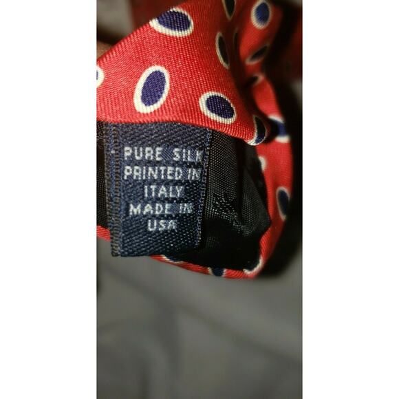 NWT Brooks Brothers Red Print Silk Tie Made in USA - Picture 5 of 5